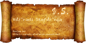 Váradi Stefánia névjegykártya