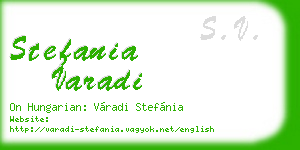 stefania varadi business card