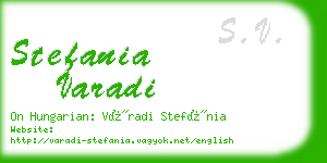 stefania varadi business card